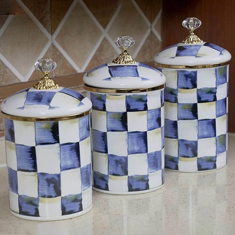 Tea Coffee Sugar Container - Jarra de armazenamento clássica retrô europeia,