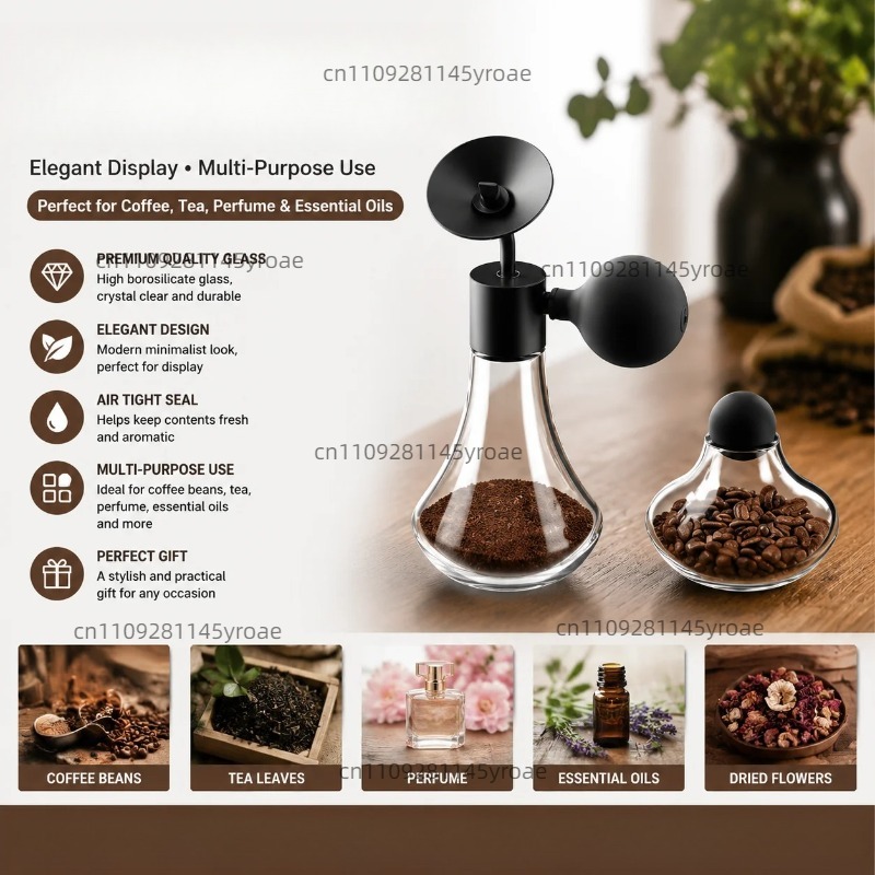 Coffee Bean - Frasco de Amostra de Vidro para