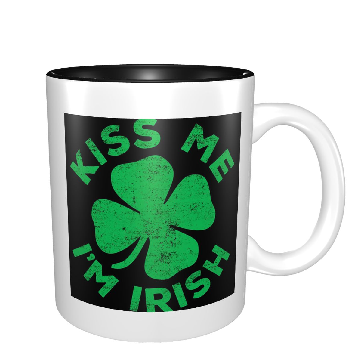 Coffee Tea And Me - Caneca Engraçada 'Beija-me, Sou Irlandês' em