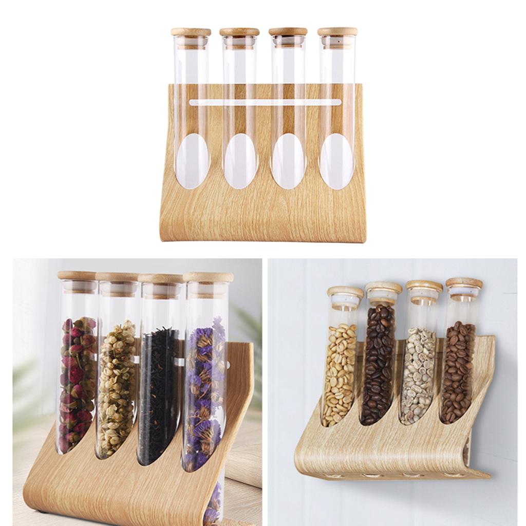 Coffee And Tea Glass - Prateleira de Armazenamento com Tubos de