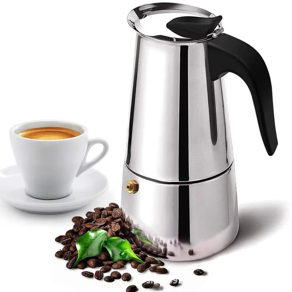 Coffee Tea Latte - Cafeteira Portátil de Mocha em Aço