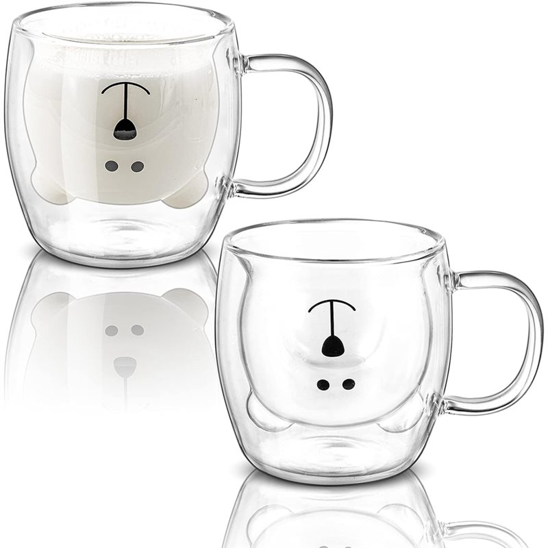 Coffee Tea Latte - A76I - Canecas de Vidro Isoladas