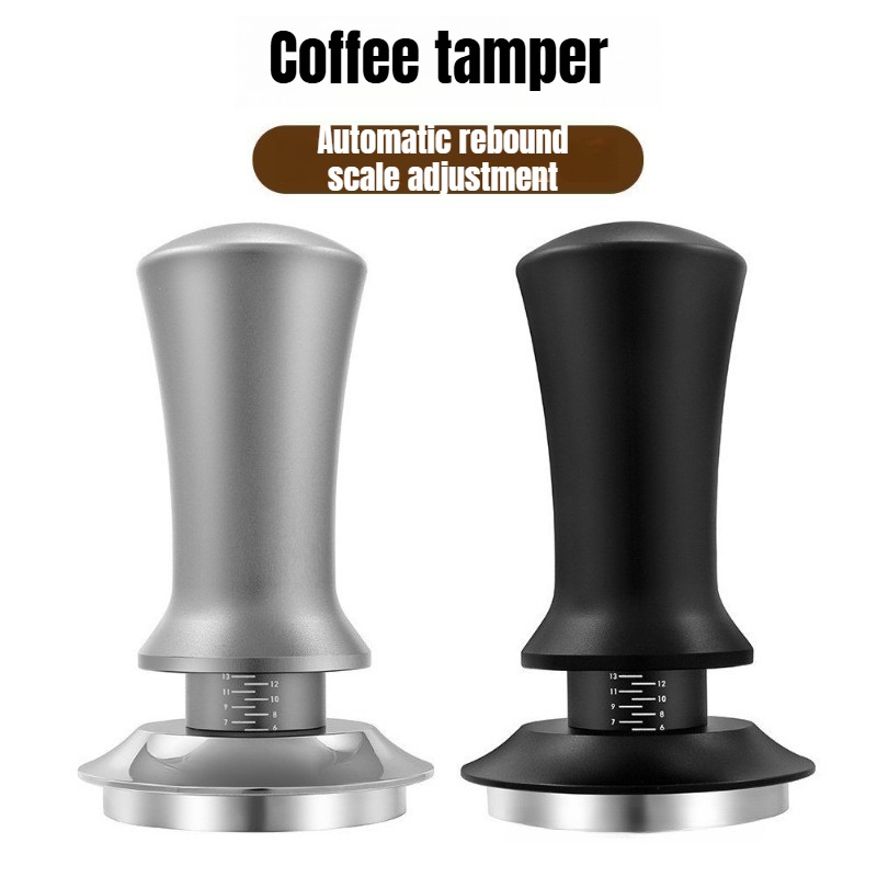 Coffee Tamper Leveler - Tamper de Café Preto 51/53/58mm com