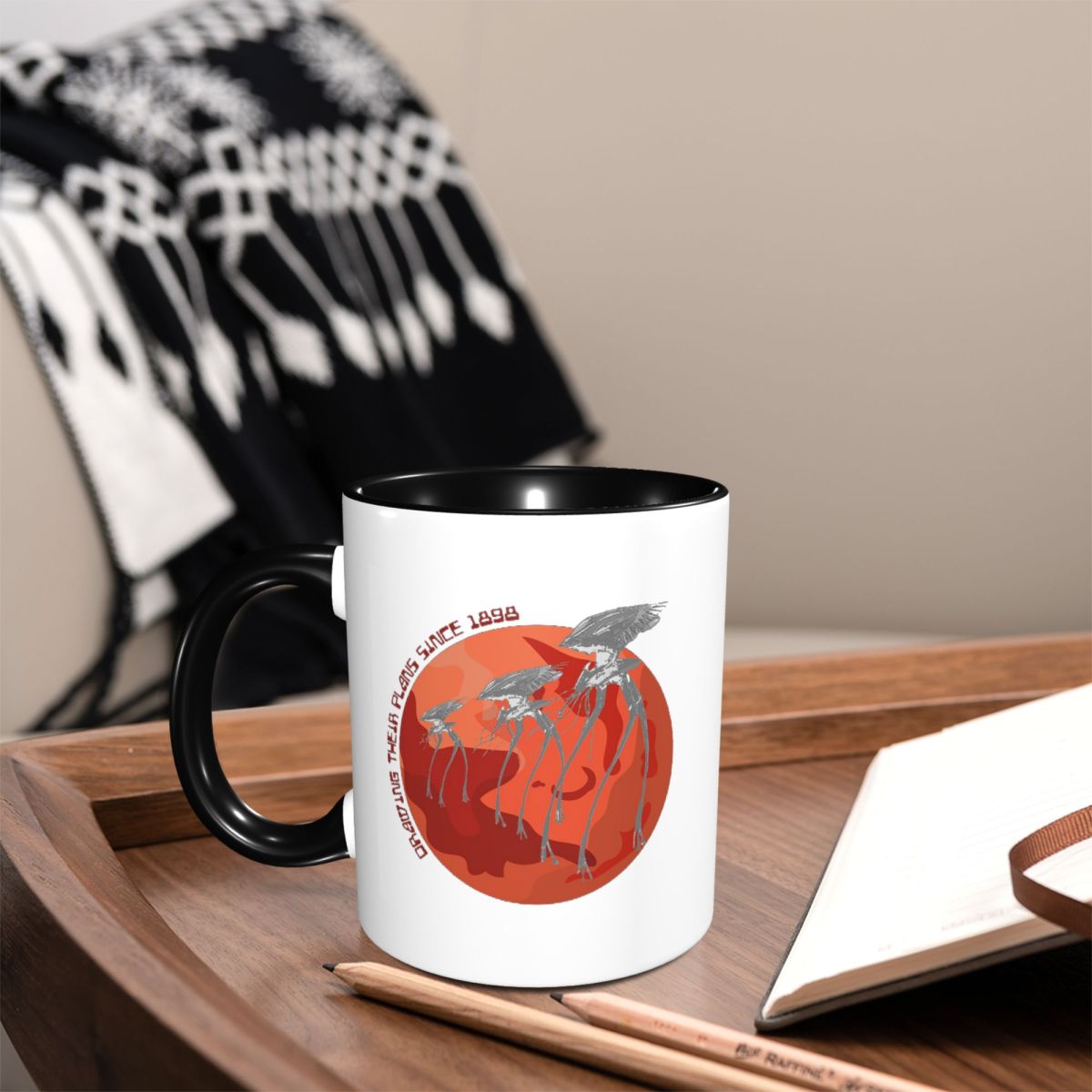 Coffee Tea World - Caneca de Cerâmica Engraçada com Desenho