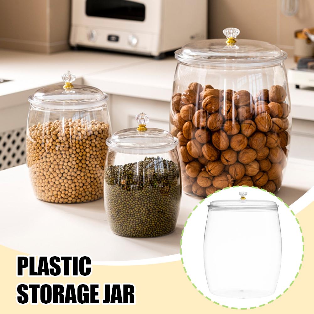 Tea Coffee Sugar Container - Grande Pote Plástico Transparente Selado com