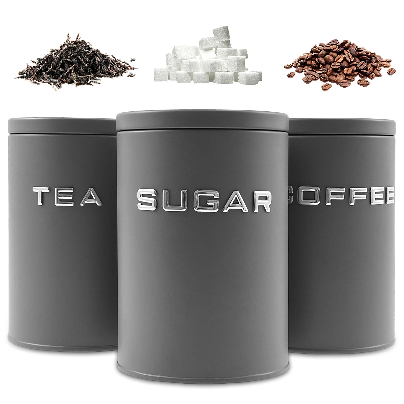 Tea Coffee Sugar Container - 3 pçs chá café açúcar vasilha