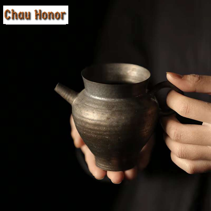 Coffee Tea Essentials - Chinese Iron Rust Glass Tea Jarro,