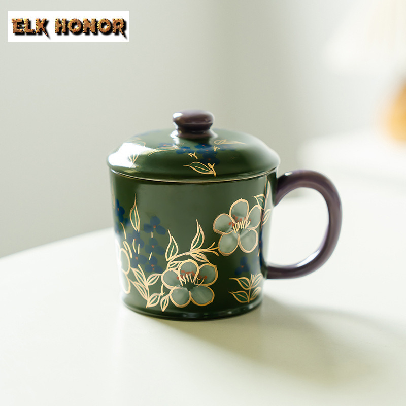300ml pintado à mão flor de ja - Coffee Jasmine Tea avaliação e preço