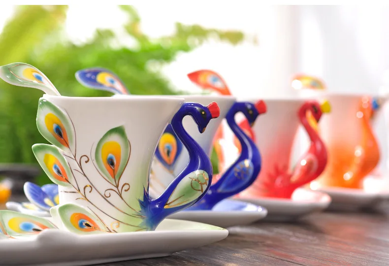Personalizado pavão caneca de  - Coffee Tea Difference avaliação e preço