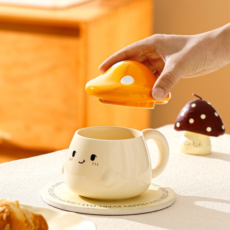 Caneca de cerâmica de cogumelo - Coffee Tea Latte avaliação e preço