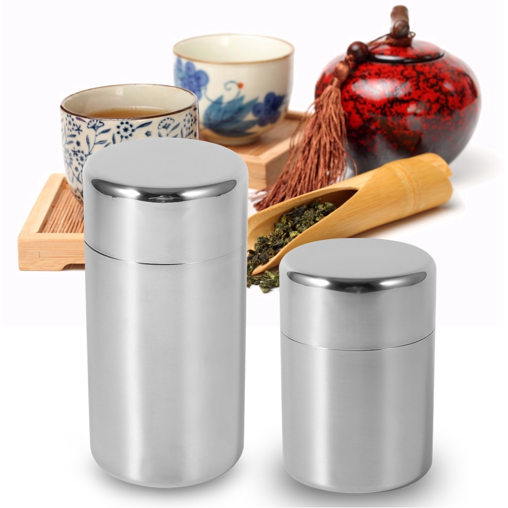 Vasilha De Folha De Chá De Aço - Tea Coffee Sugar Container avaliação e preço