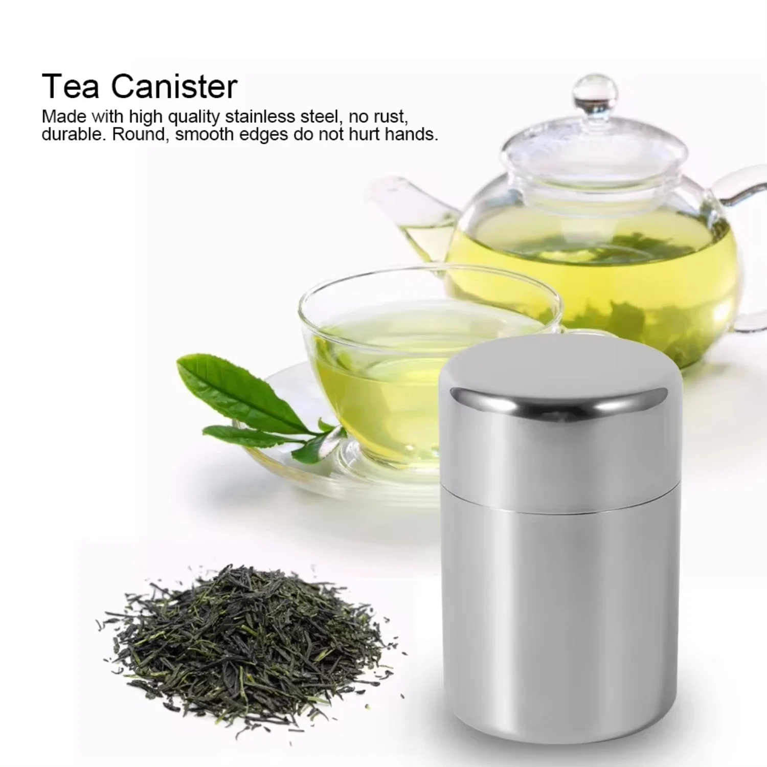 Latas de folhas de chá de aço  - Tea Coffee Sugar Container avaliação e preço