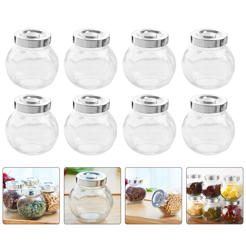 8 Potes de Vidro Leves e Portá - Coffee And Tea Glass avaliação e preço