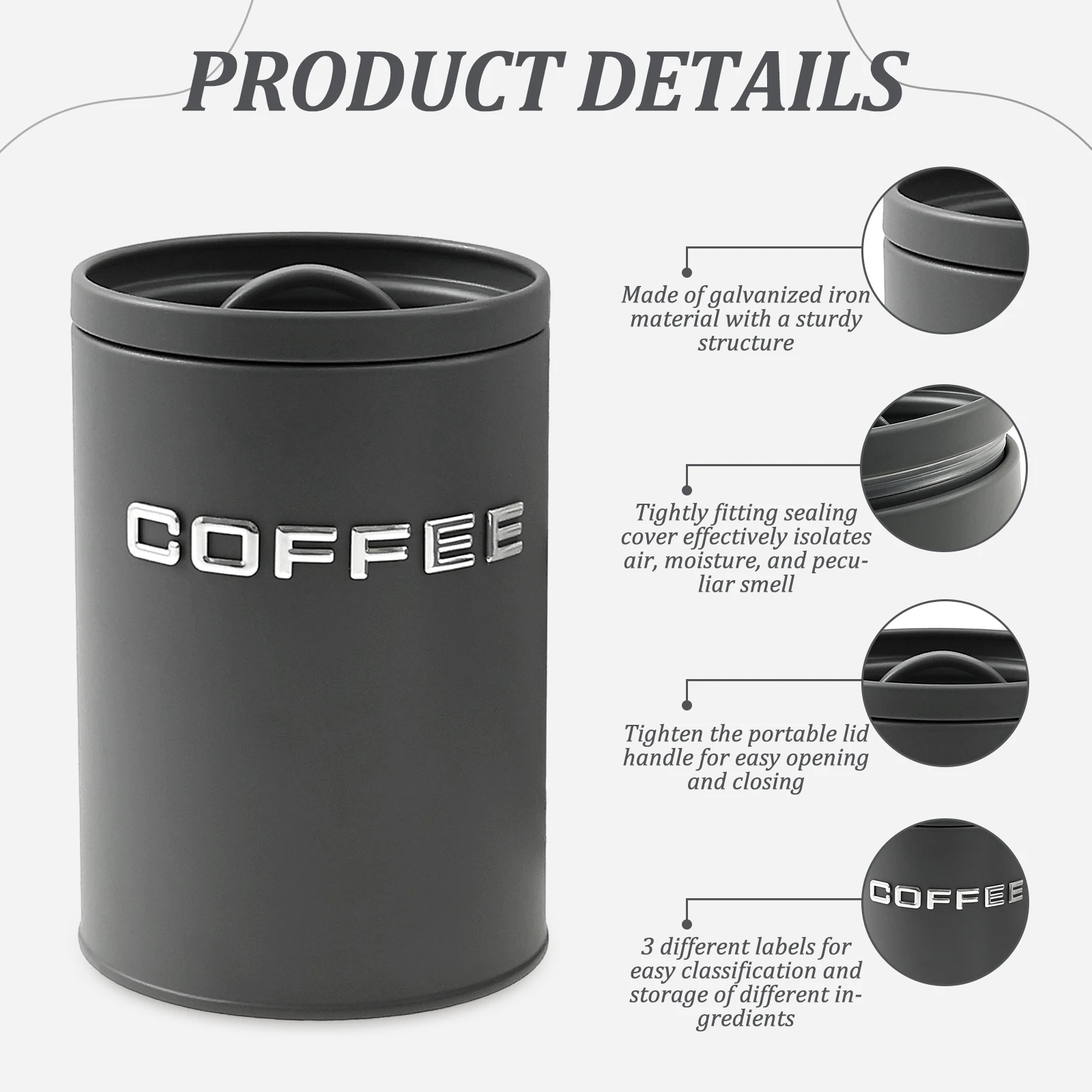 3 pçs chá café açúcar vasilha  - Tea Coffee Sugar Container avaliação e preço