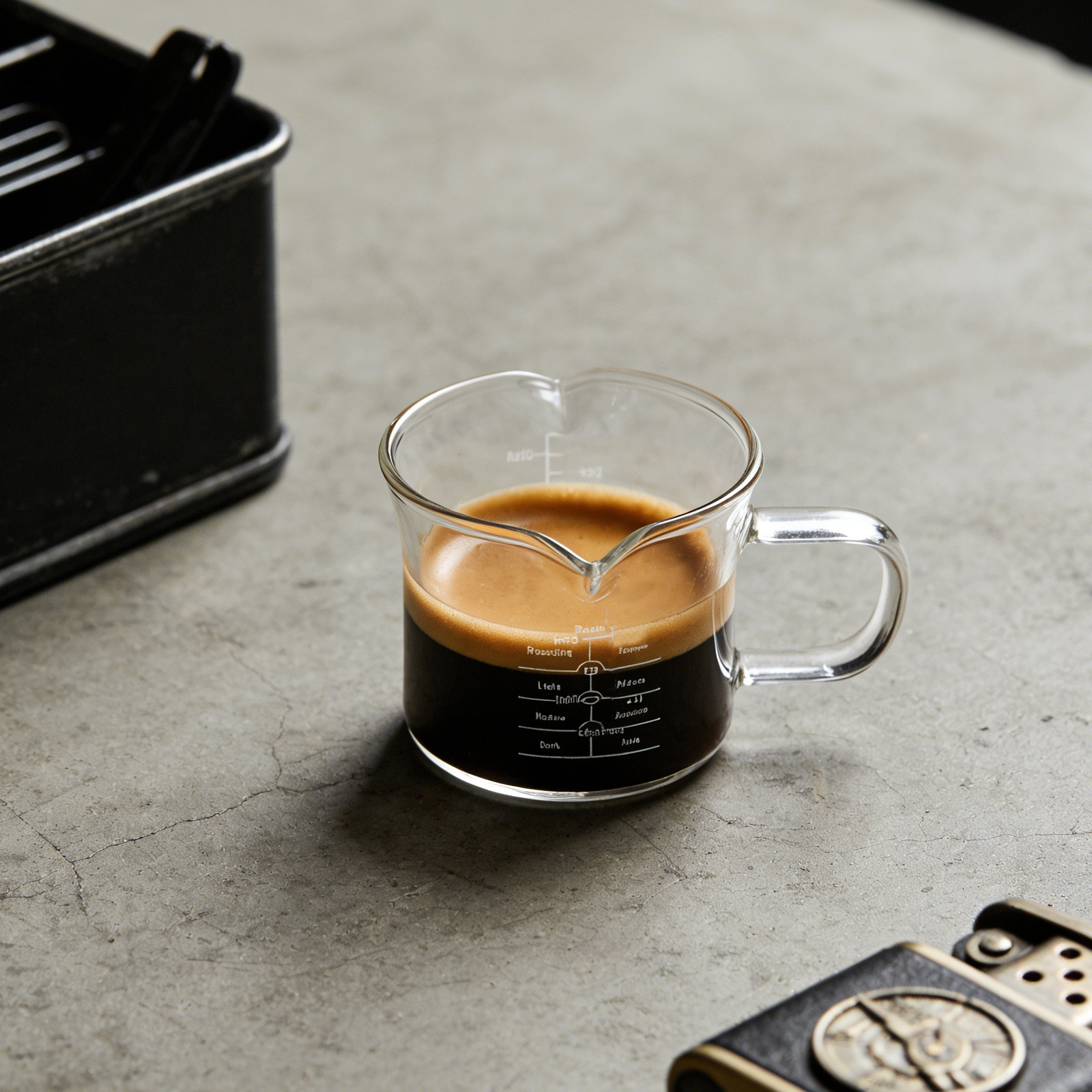 Copo Medidor de Vidro com Bico - Coffee And Tea Glass avaliação e preço